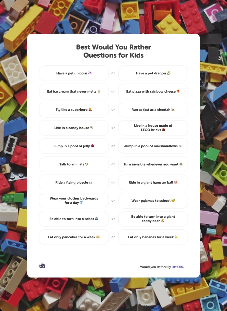 Best Would You Rather Questions for Kids