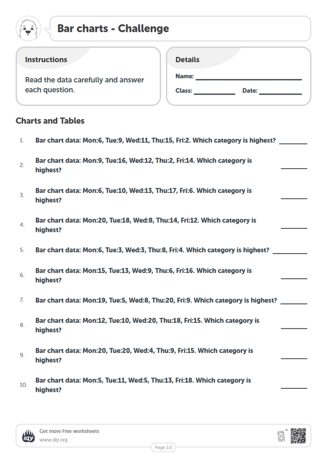 Bar charts page 1