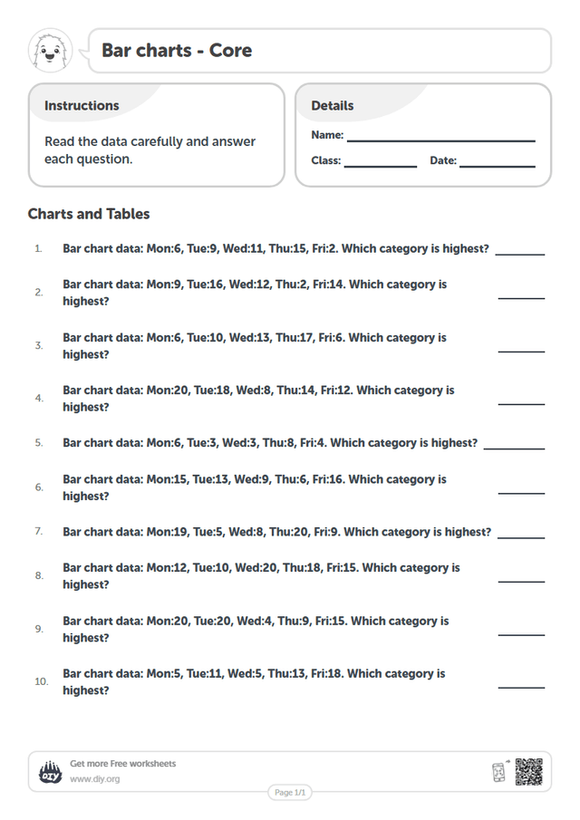 Bar charts page 1