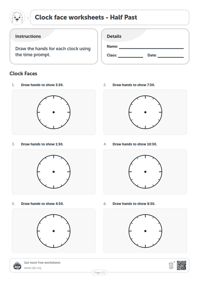 Clock face page 1
