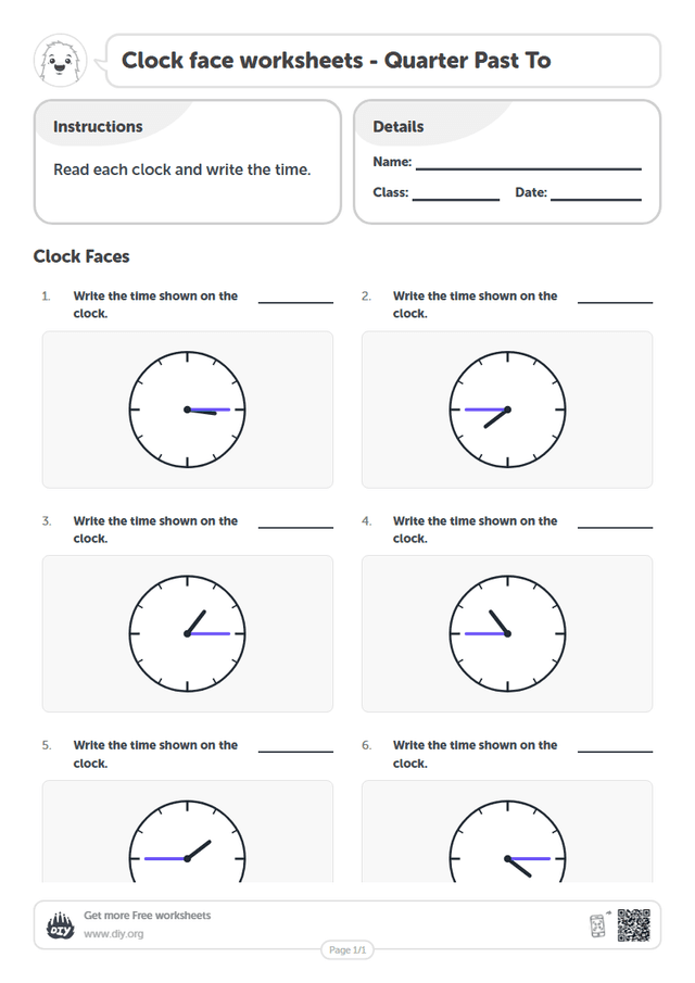 Clock face page 1