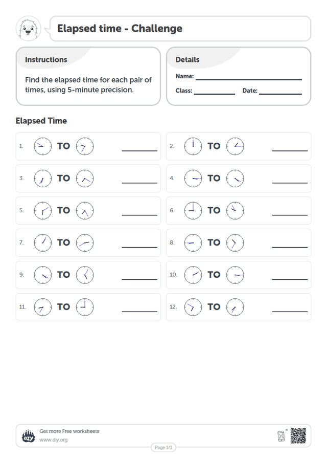 Elapsed time page 1