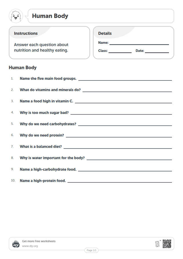 Human Body page 1