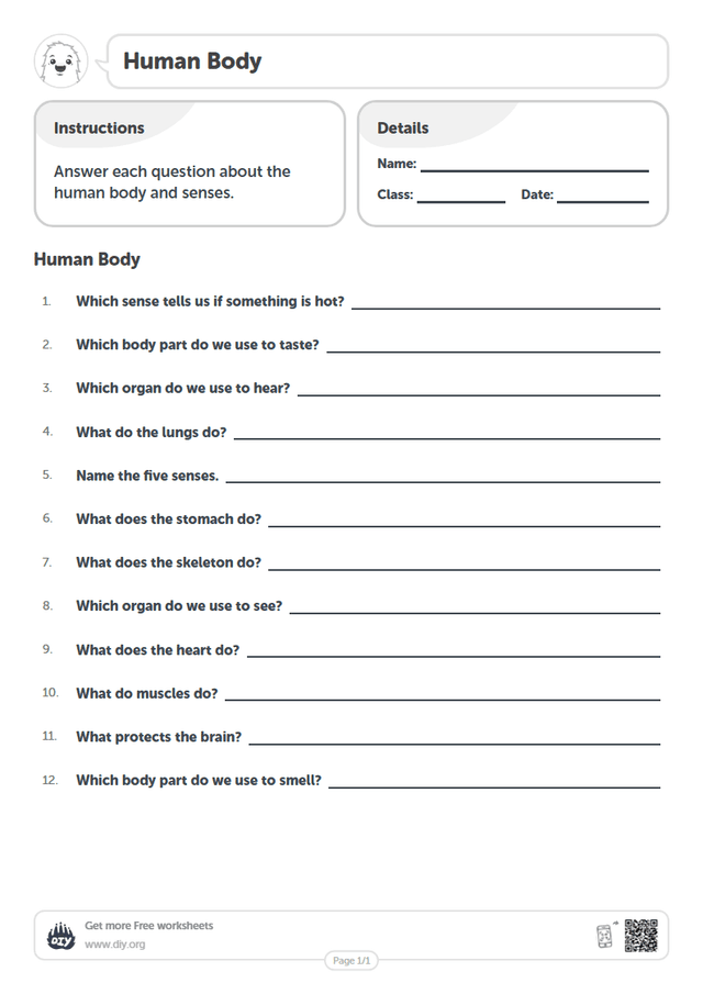 Human Body page 1