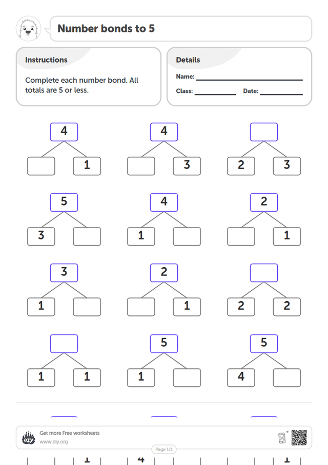 free-number-bonds-to-5-worksheets