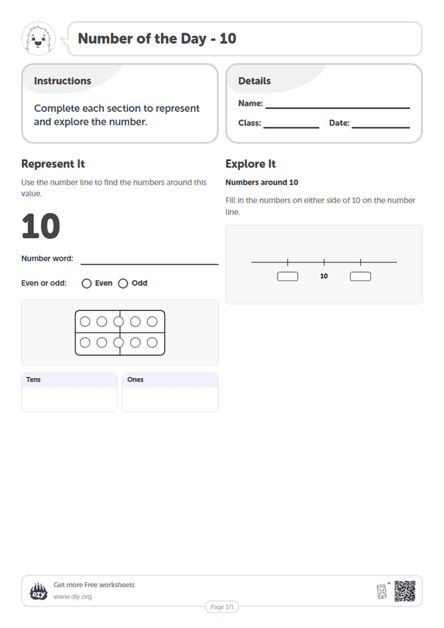 Number of the Day - 10 page 1