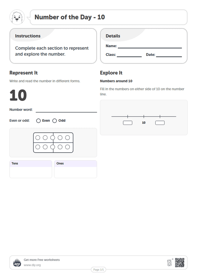 Number of the Day - 10 page 1