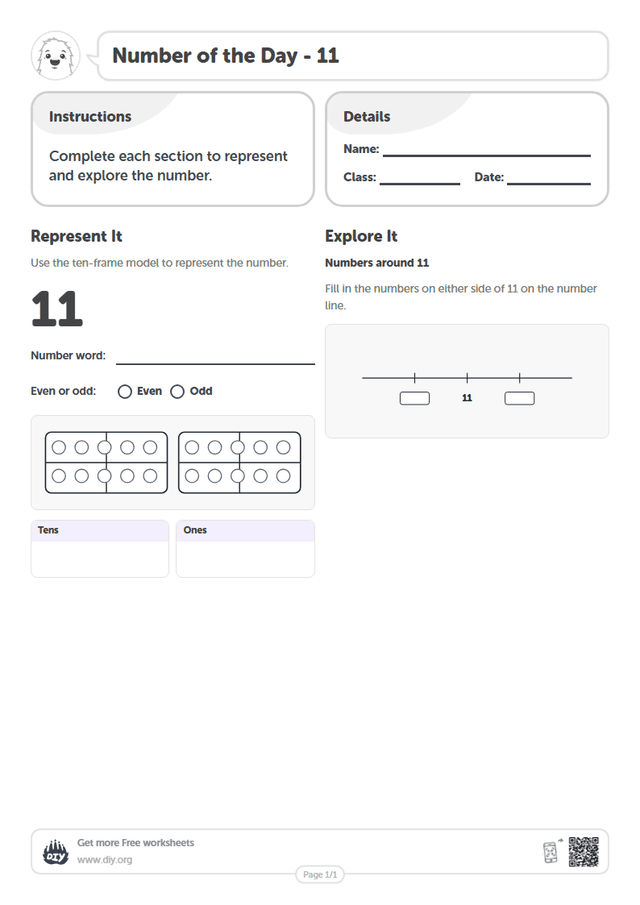 Number of the Day - 11 page 1