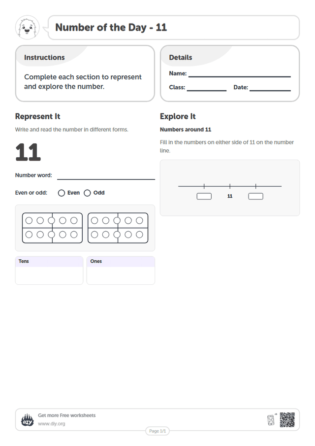 Number of the Day - 11 page 1
