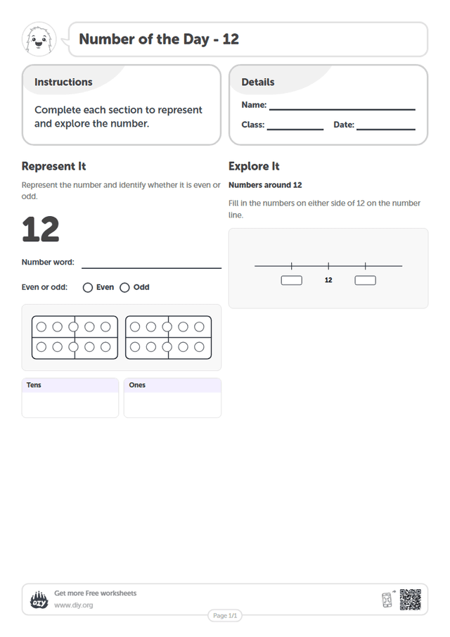Number of the Day - 12 page 1