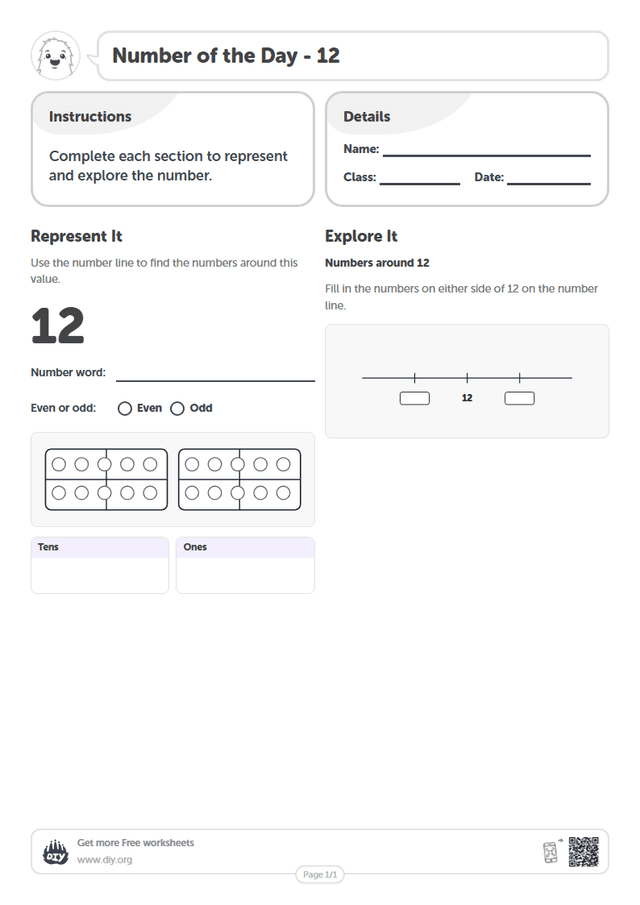Number of the Day - 12 page 1
