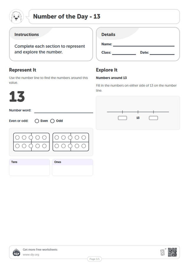 Number of the Day - 13 page 1