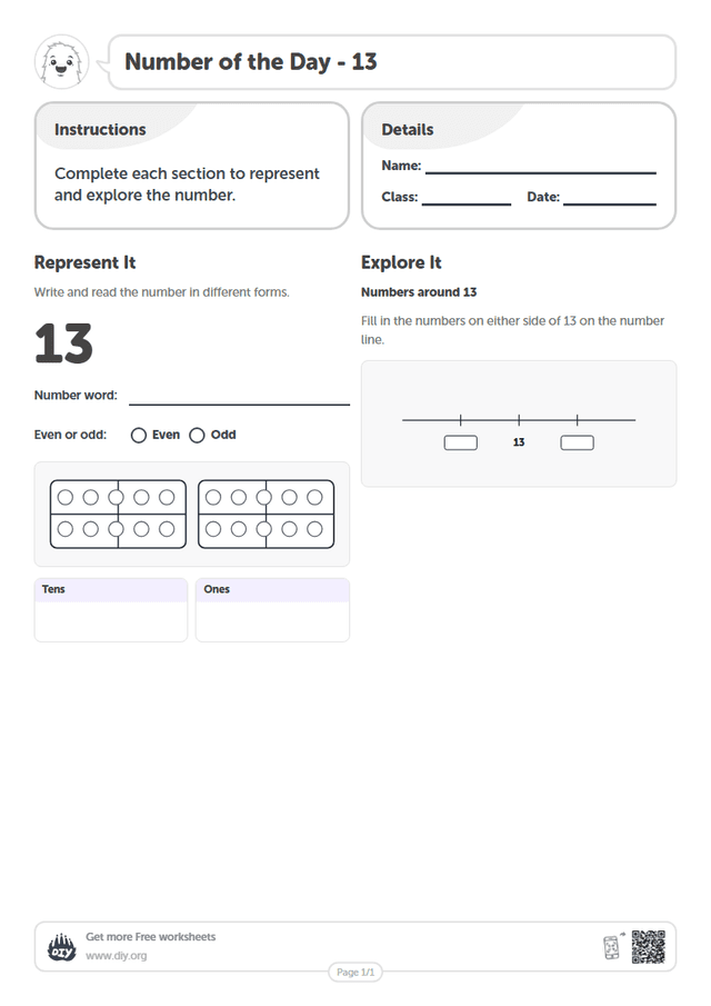 Number of the Day - 13 page 1