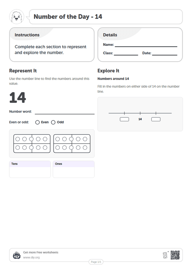 Number of the Day - 14 page 1