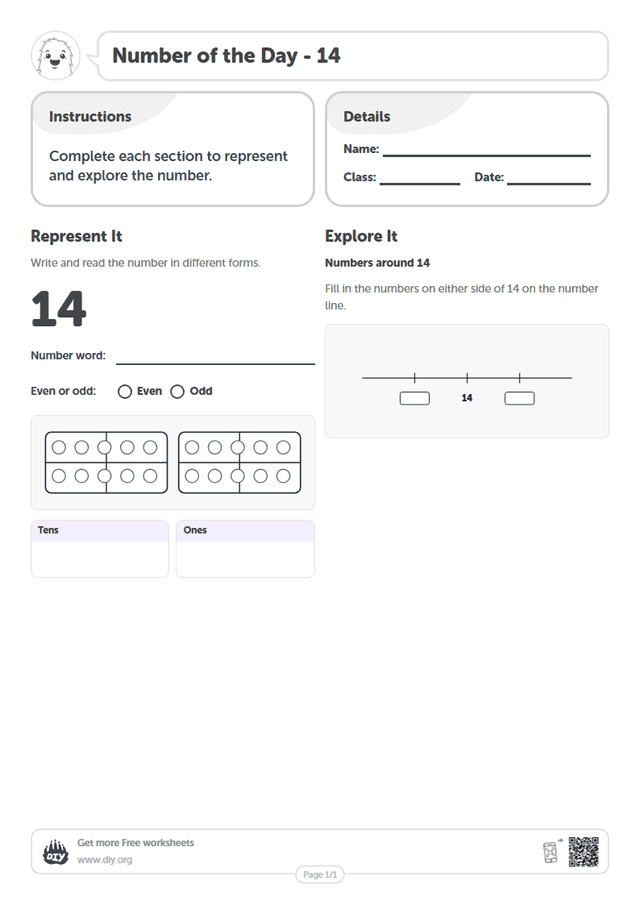 Number of the Day - 14 page 1