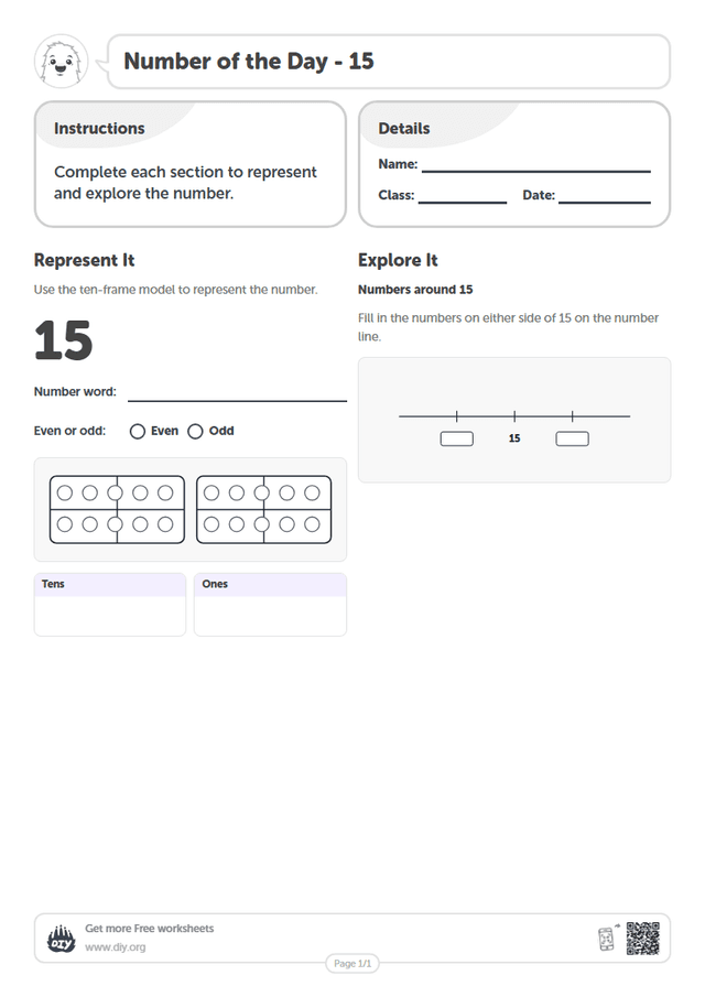 Number of the Day - 15 page 1