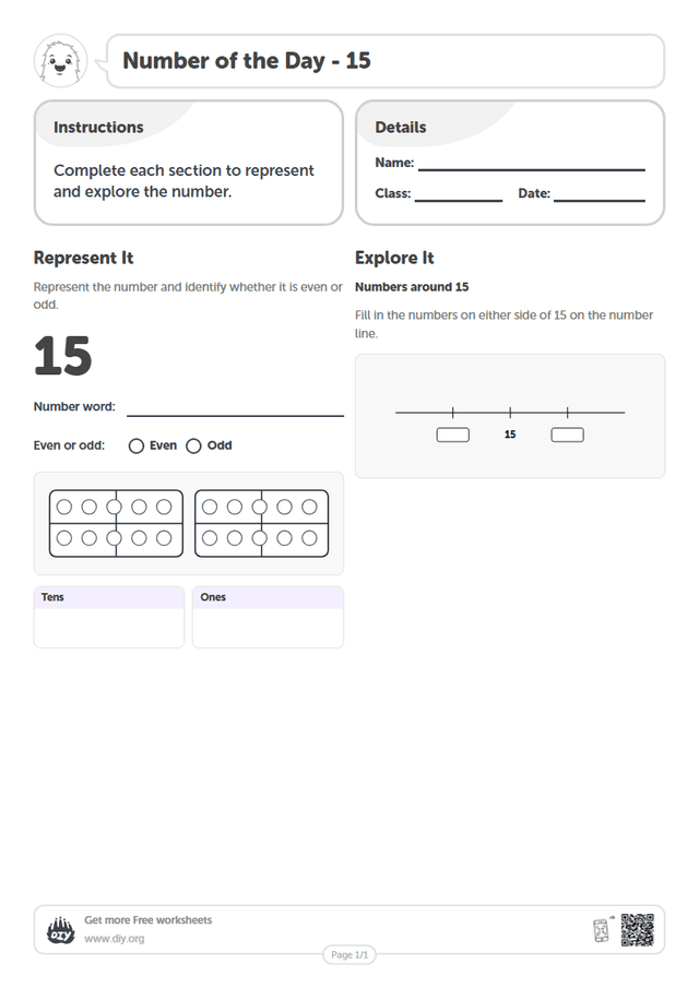Number of the Day - 15 page 1