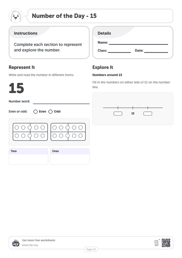 Number of the Day - 15 page 1