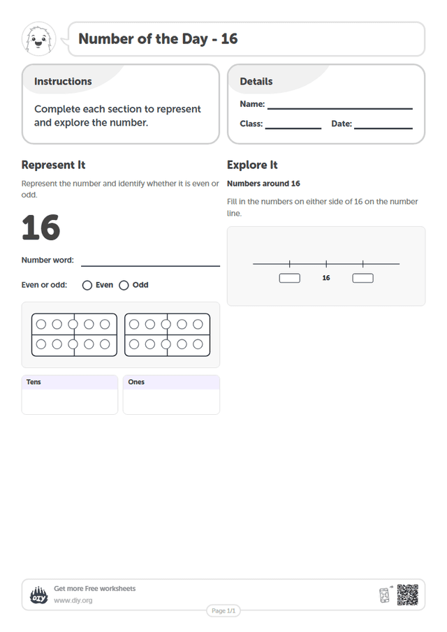 Number of the Day - 16 page 1
