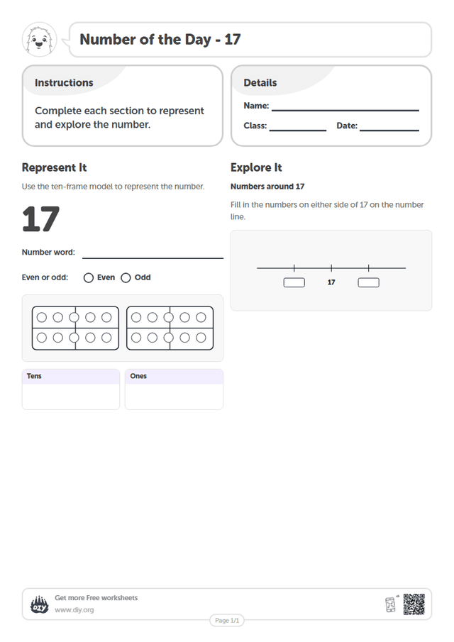 Number of the Day - 17 page 1