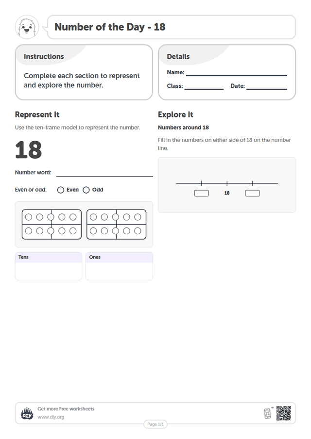 Number of the Day - 18 page 1
