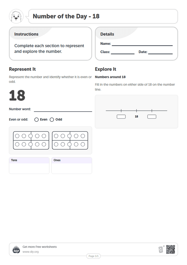 Number of the Day - 18 page 1