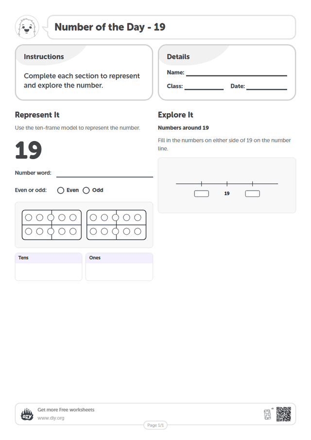Number of the Day - 19 page 1