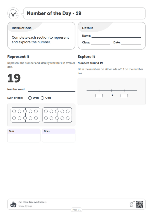 Number of the Day - 19 page 1