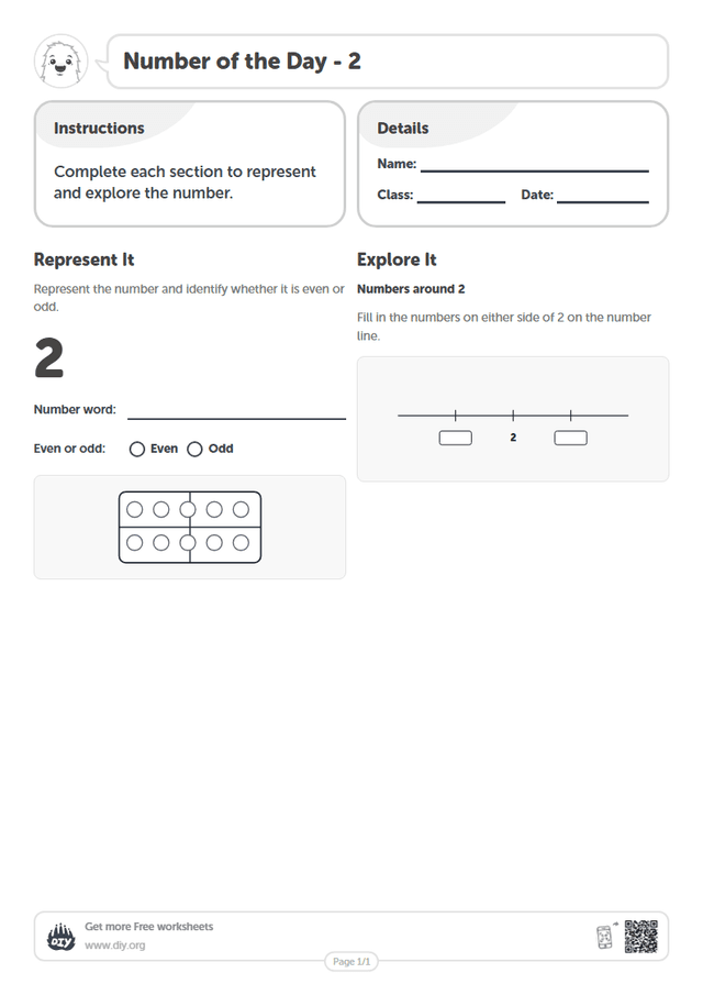 Number of the Day - 2 page 1