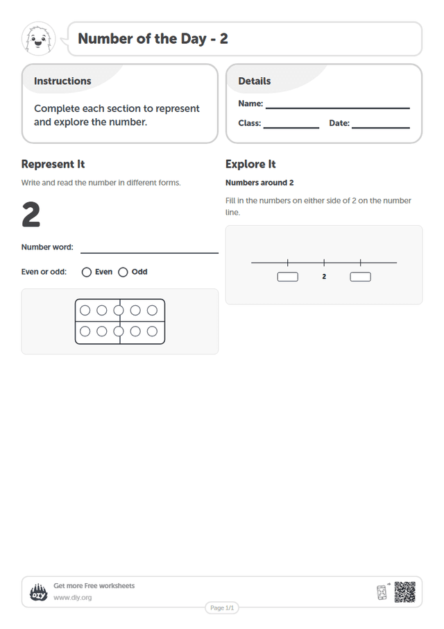 Number of the Day - 2 page 1