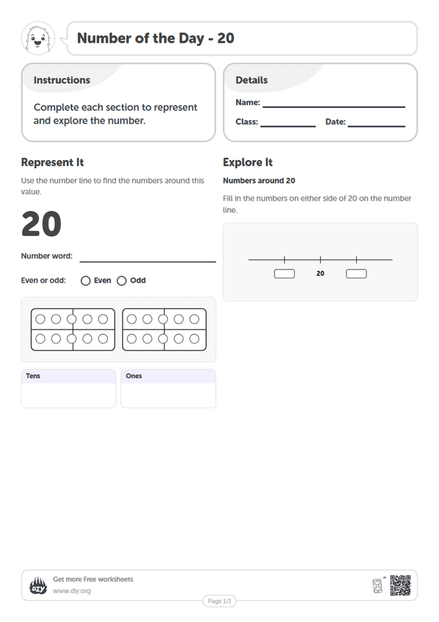 Number of the Day - 20 page 1