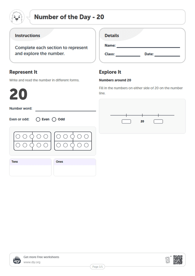 Number of the Day - 20 page 1