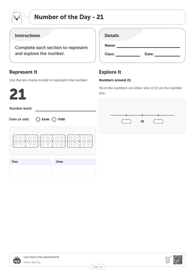 Number of the Day - 21 page 1