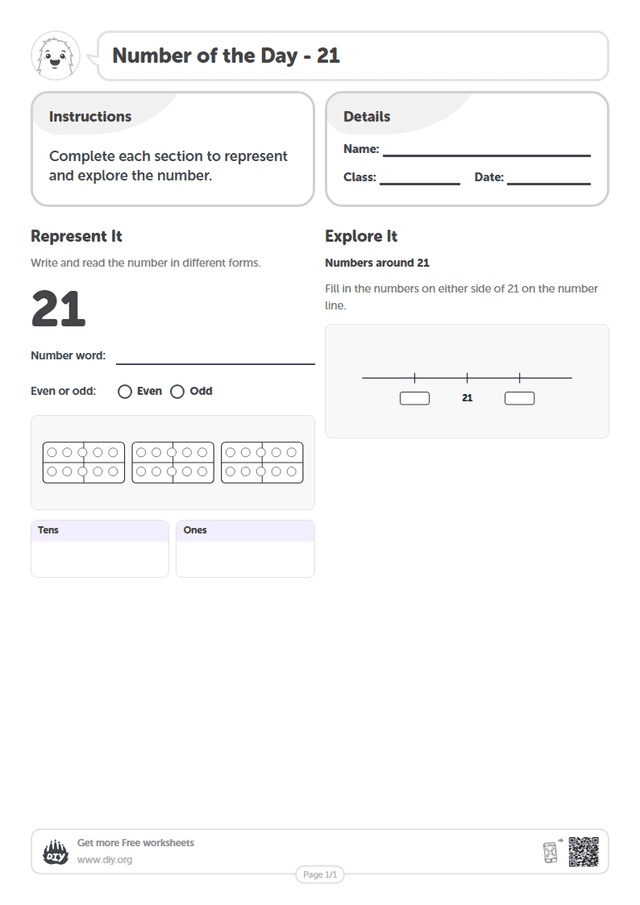 Number of the Day - 21 page 1
