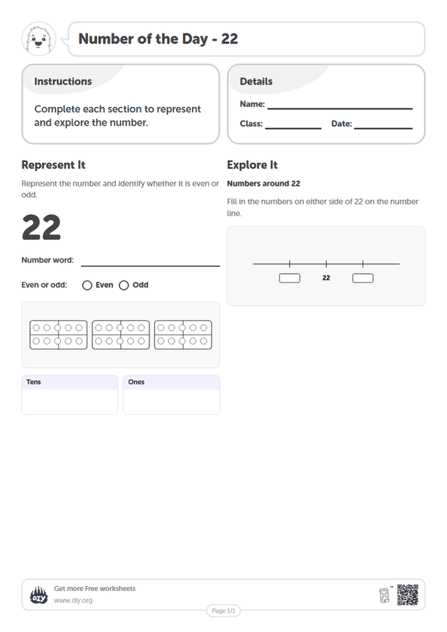 Number of the Day - 22 page 1