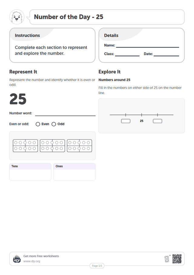 Number of the Day - 25 page 1
