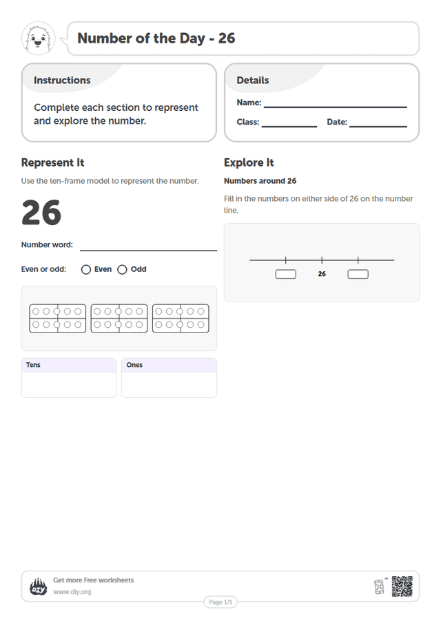 Number of the Day - 26 page 1