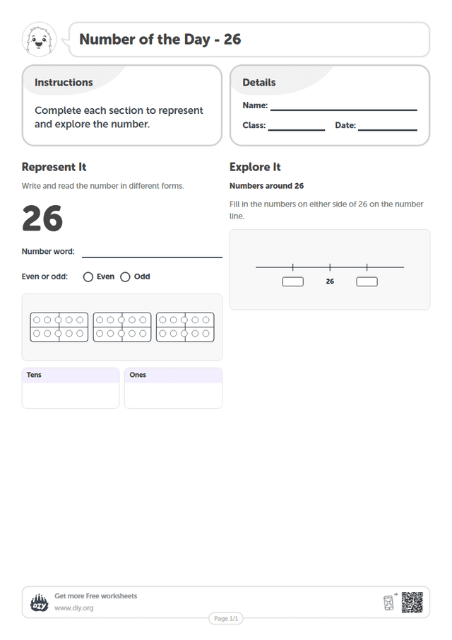Number of the Day - 26 page 1