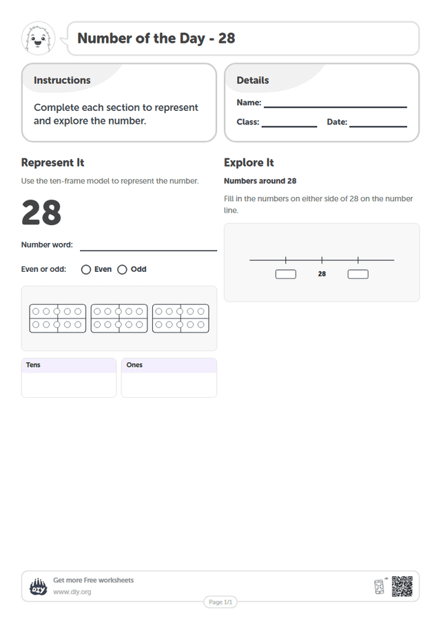 Number of the Day - 28 page 1