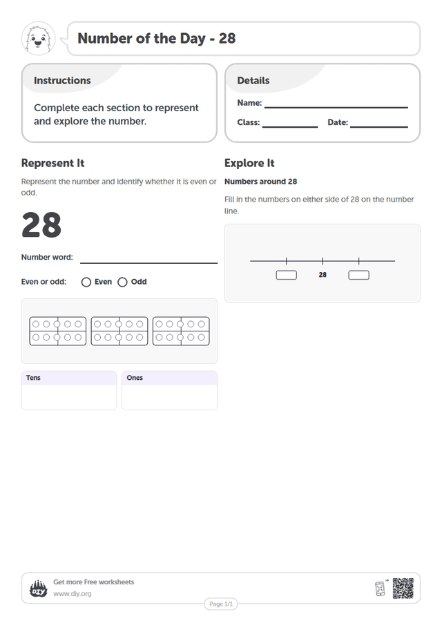 Number of the Day - 28 page 1