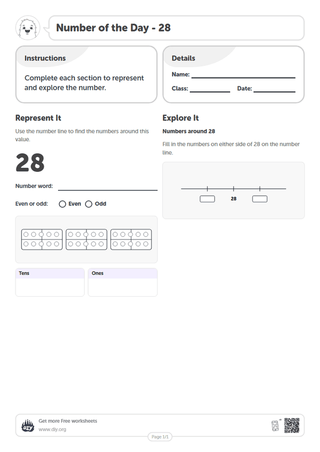 Number of the Day - 28 page 1
