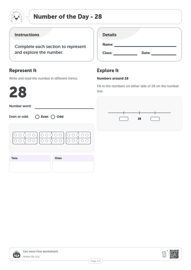 Number of the Day - 28 page 1