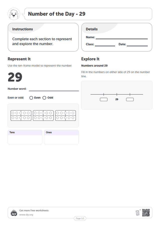 Number of the Day - 29 page 1