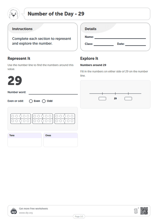 Number of the Day - 29 page 1