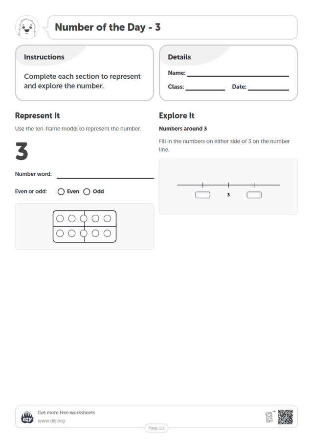 Number of the Day - 3 page 1
