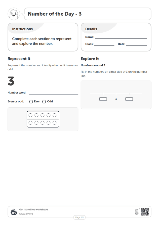 Number of the Day - 3 page 1