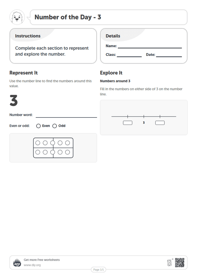 Number of the Day - 3 page 1