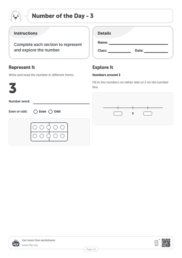 Number of the Day - 3 page 1