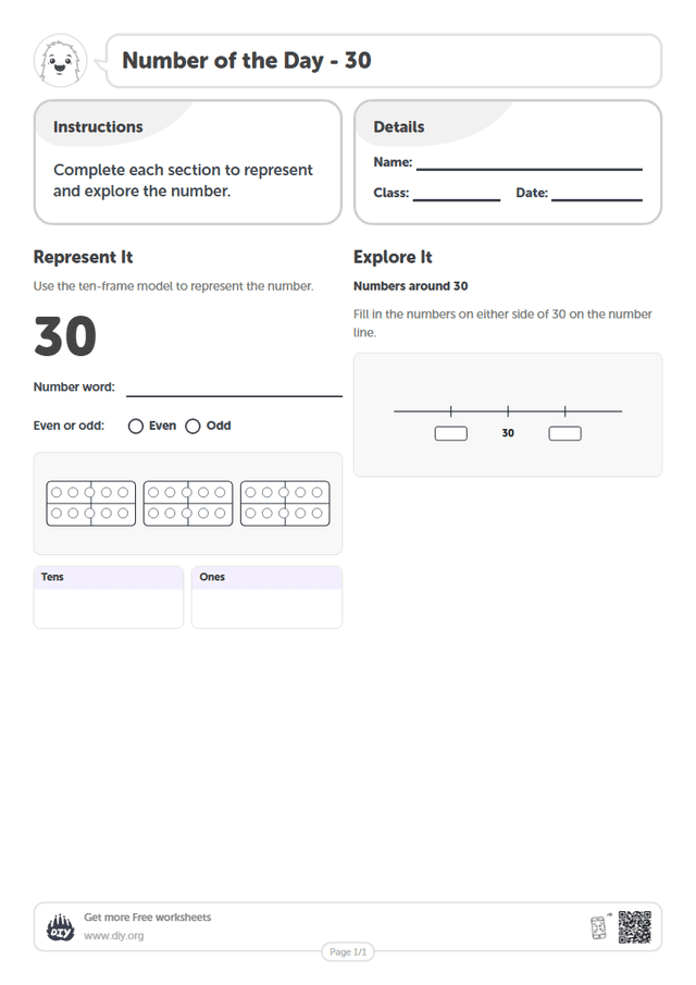 Number of the Day - 30 page 1