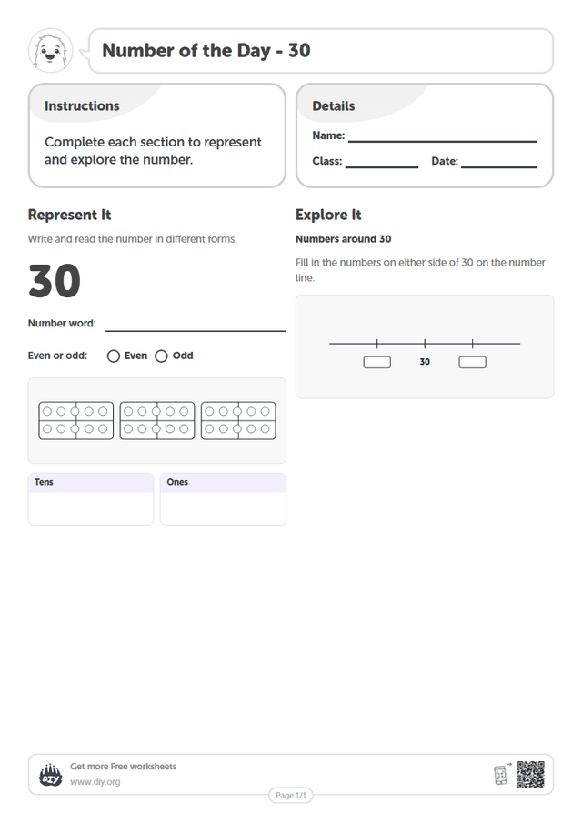 Number of the Day - 30 page 1